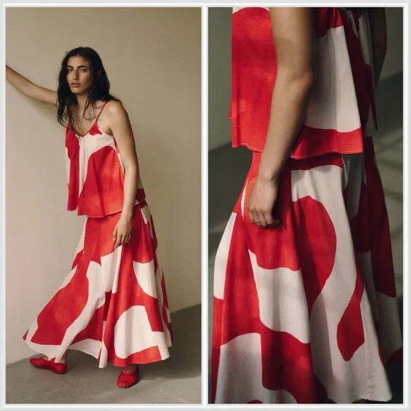 NWT H&M Cotton Circle Maxi Skirt - Picture 2 of 8